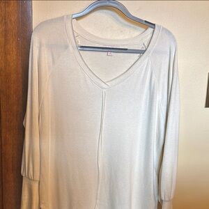 Cream Long Sleeve Top